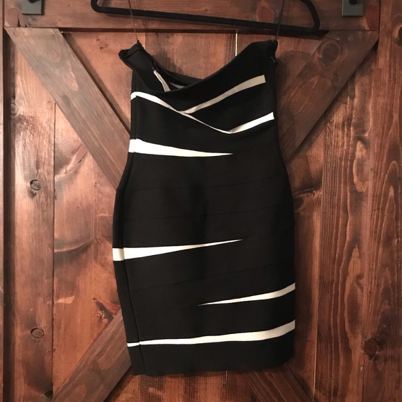 Black and white striped, shirt and sexy dress! - Picture 2 of 4